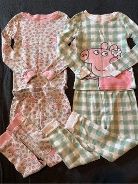 Peppa Pig Pink & Mint Green Pajama Set Duo